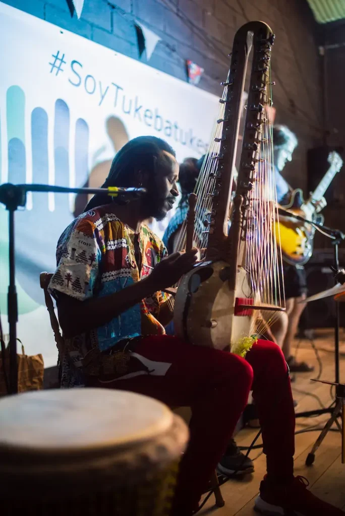 Fotografía de batukada en espectáculo en Madrid