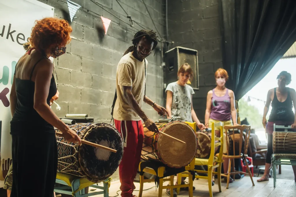 Fotografía de evento de percusión en Madrid