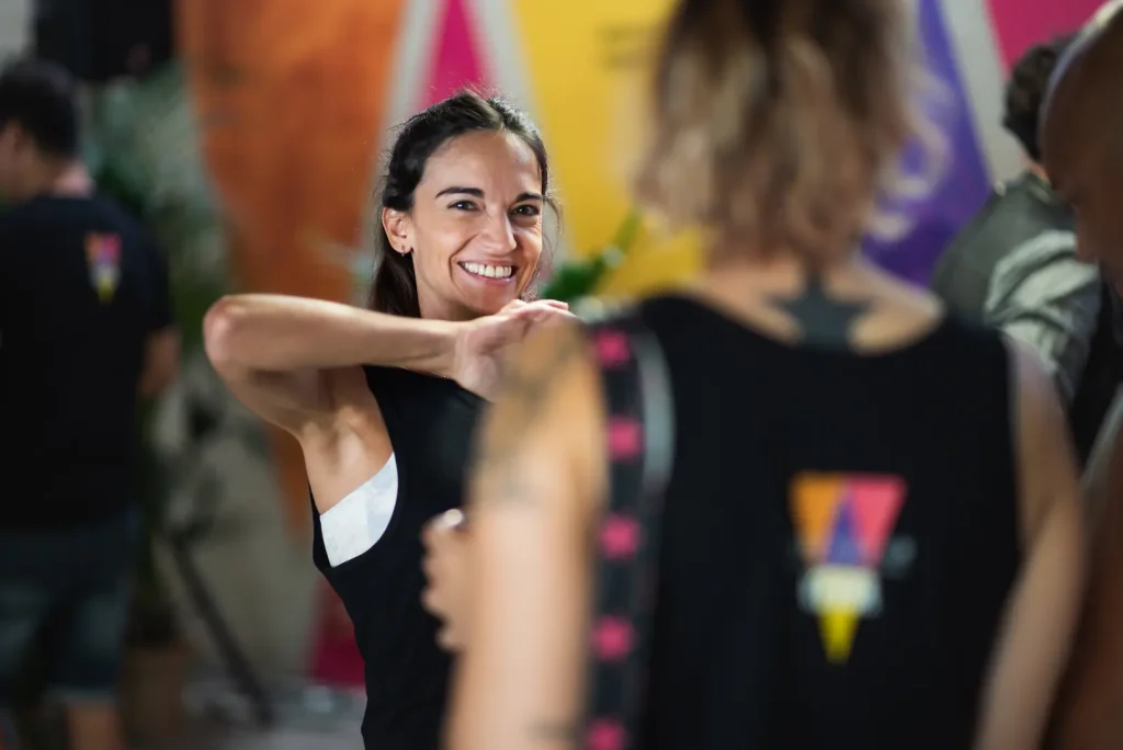 Fotígrafo de evento de yoga grupal en Madrid