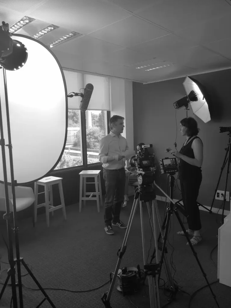 Sesión de fotografía corporativa en estudio